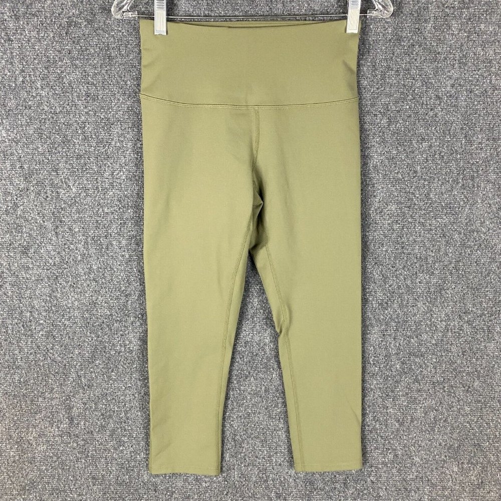 Zella Capri Leggings Women's Small Pull On Compression Green Athletic S